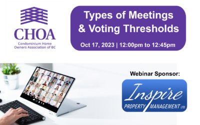 Types of Meetings & Voting Thresholds