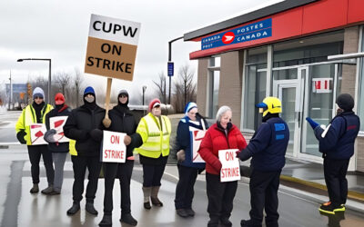 How does a Canada Post strike affect strata corporations in BC?